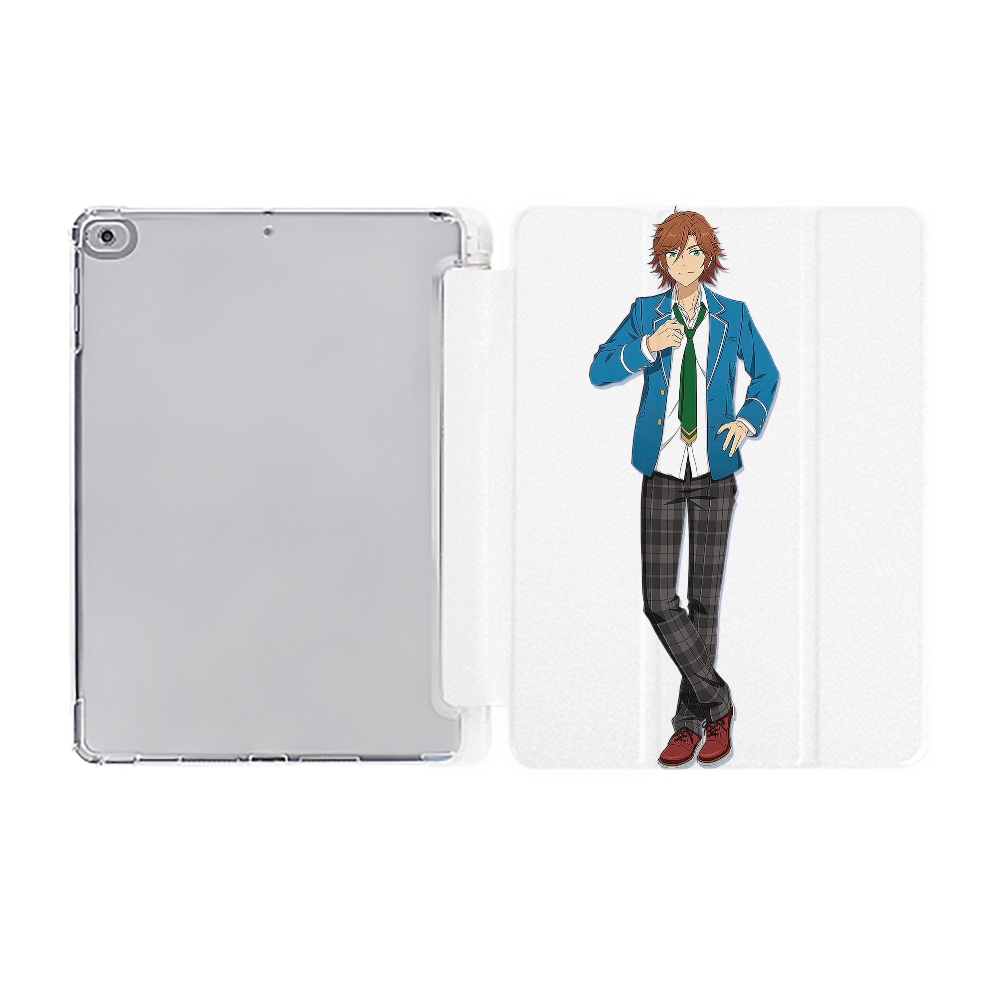 あんさんぶるスターズ! Ensemble Stars IPad ケース ペン収納付き 三つ折りスタンド PUレザー×シリコン 対応機種9.5/10.5/10.9インチ